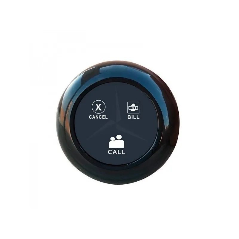 AVPos AVP-AC-3B-WP Avisador de Camareros - 3 Funciones - Soporte Publicitario - Color Negro