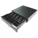 AVPos Cash-U290 Cajon Portamonedas 41cm Automatico - 5 Posiciones Billetes -8 Posiciones Monedas-RJ11-Acero Alta Resistencia